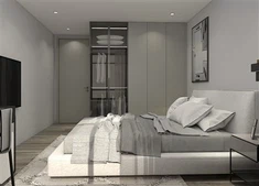 Armari d'habitació de vidre de fusta